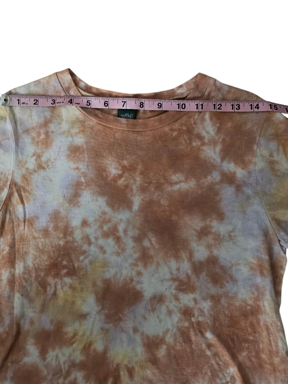 Wild Fable SM Peach/Pink/White Tie Dyed T-shirt - Picture 8 of 11